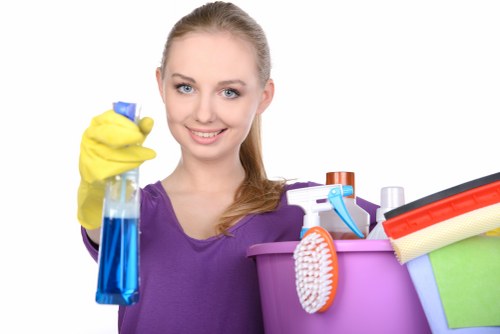 Office cleaning services in Maidavale with dusting and sanitising